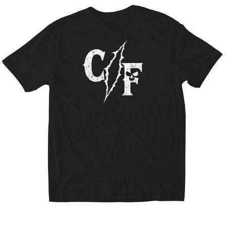Distressed&nbsp;, a Black Softstyle Cotton Tee (back-view)