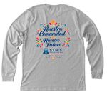 Futuro y Esperanza Collection, a Athletic Heather Premium Long Sleeve Tee (back-view)