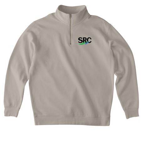 Quarter Zip SRC, a Cement Midweight Quarter Zip Pullover