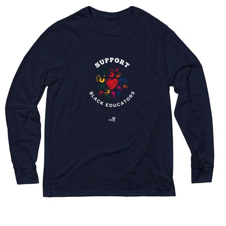 Black Educators, a Night Sky Navy Allmade Eco Triblend Long Sleeve Tee