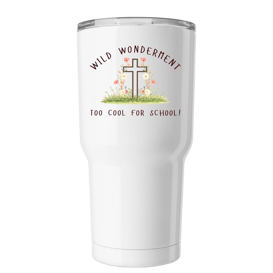 Wild Wonderment Tumbler, a White Insulated Tumbler