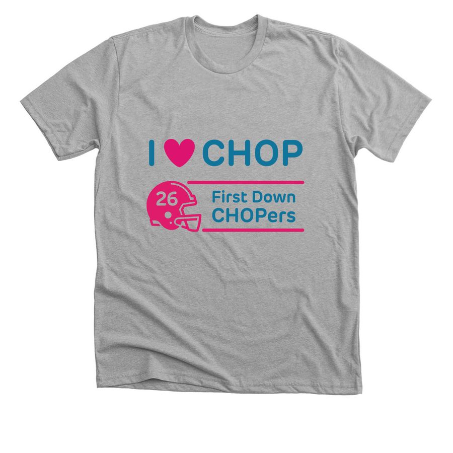 First Down CHOPers, a Athletic Heather Premium Unisex Tee