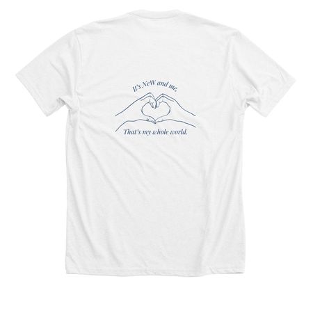 It's NeW and Me, a Solid White Blend Premium Unisex Tee (back-view)