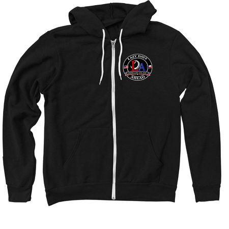 LDA USA 250th, a Black Zip Up Hoodie