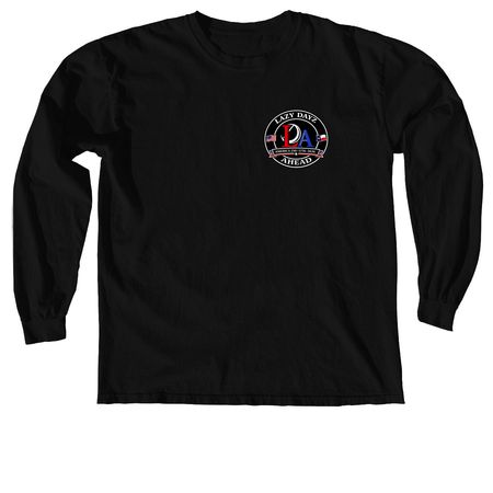 LDA USA 250th, a Black Comfort Colors Long Sleeve Tee