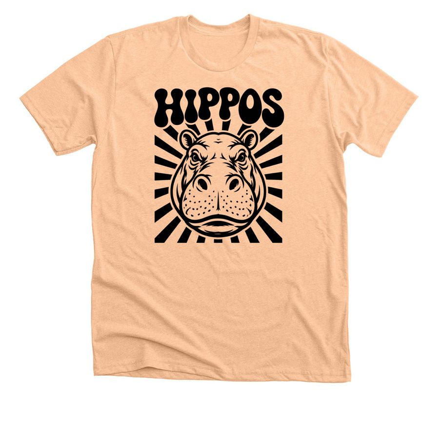 Hippos, a Heather Peach Premium Unisex Tee