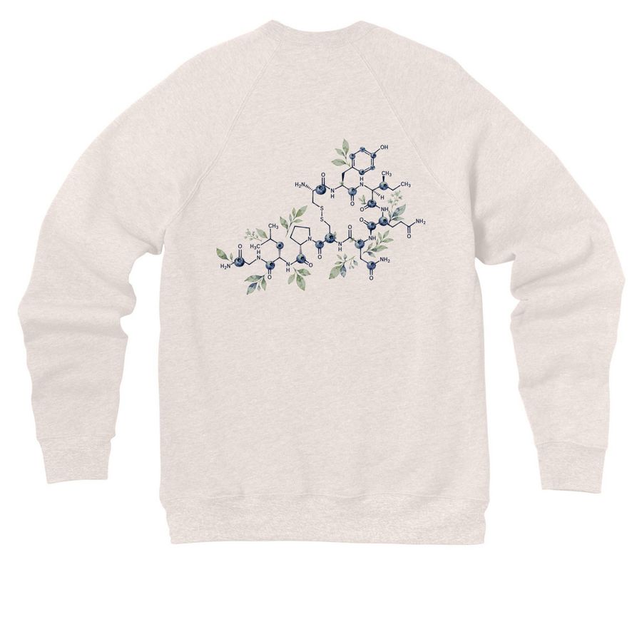 Blueberry Love, a Heather Dust Premium Raglan Crewneck Sweatshirt (back-view)