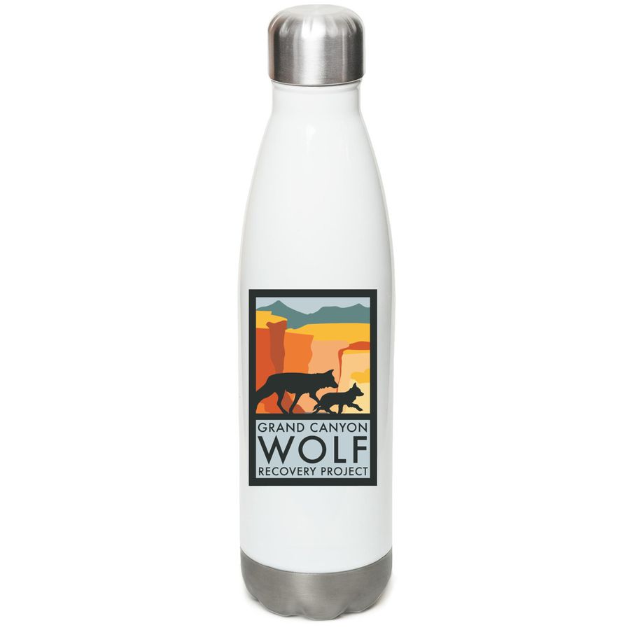 GCWRP Logo Bottle, a White Stainless Steel Water Bottle