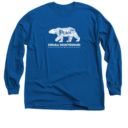 Polar Peace Bear, a Royal Blue Classic Long Sleeve Tee