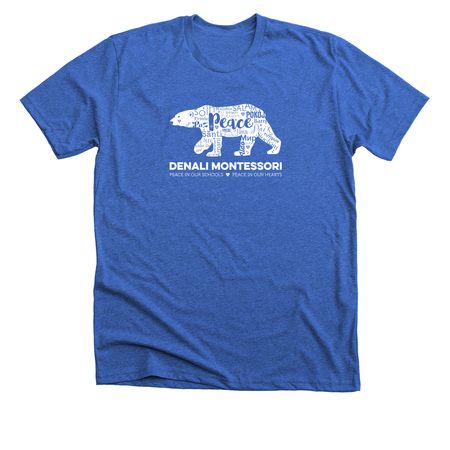 Polar Peace Bear, a Heather True Royal Premium Unisex Tee