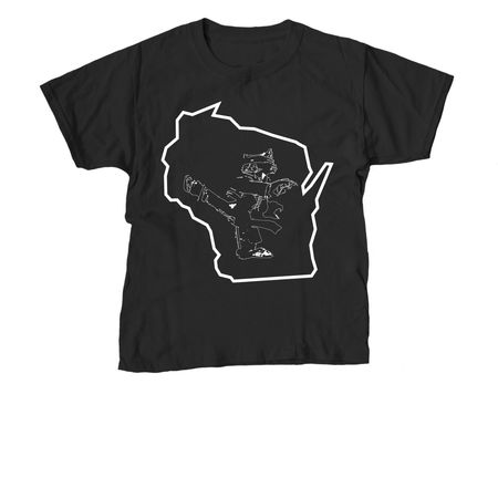 Youth WI Martial Arts Tee, a Black Youth Unisex Tee