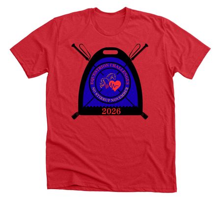 No Stirrup November 2026, a Heather Red Premium Unisex Tee