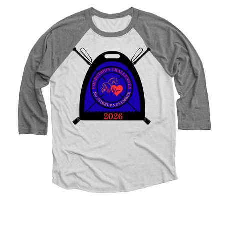 No Stirrup November 2026, a Premium Heather and Heather White 3/4 Sleeve Baseball Tee