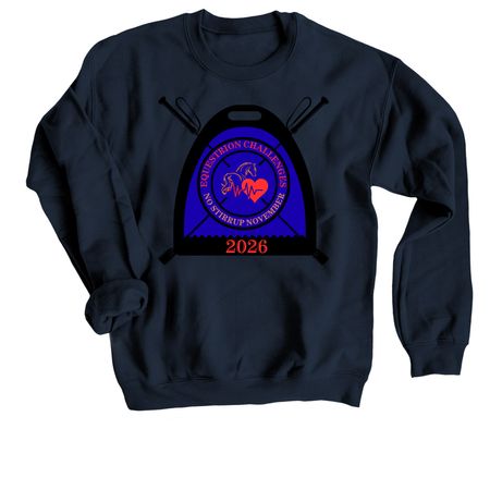 No Stirrup November 2026, a Navy Crewneck Sweatshirt