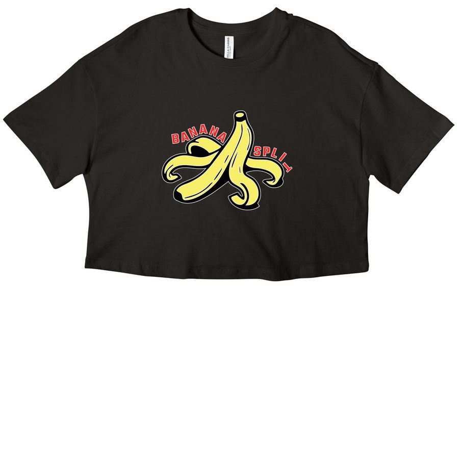 Banana Split - Cropped, a Black Women?s Cropped Cotton Tee