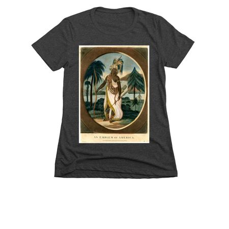 An Emblem of America, a Charcoal Women's Slim Fit Tee