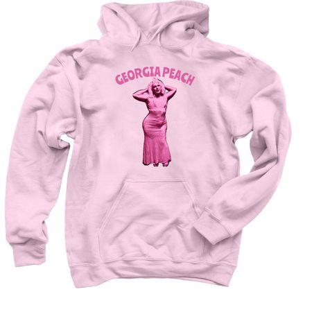 GEORGIA PEACH, a Light Pink Pullover Hoodie