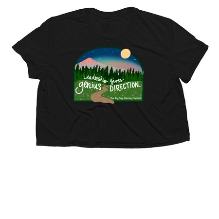 Leadership Gives Genius Direction, a Black Women?s Flowy Cropped Tee