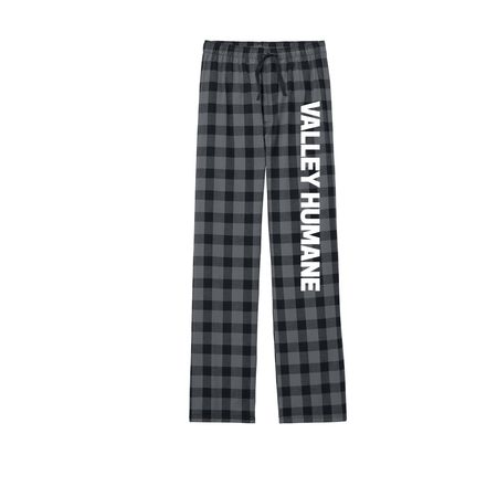 Valley Humane Flannel PJs, a Grey/ Black Buffalo Check Flannel Pajama Pant