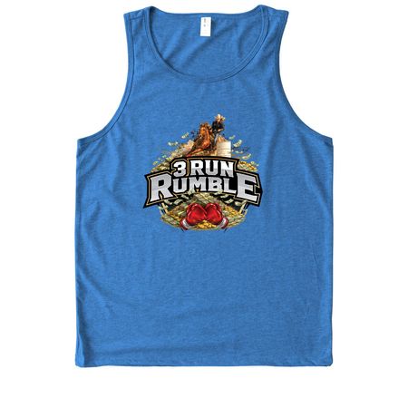3 Run Rumble - Tank Tops, a Azure Blue Allmade Eco Triblend Tank