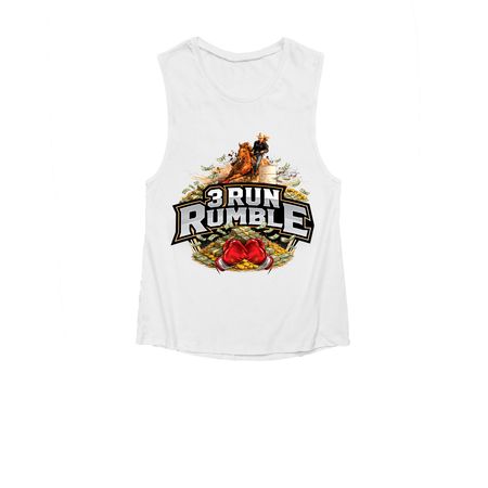 3 Run Rumble - Tank Tops, a White Women's Muscle Tank