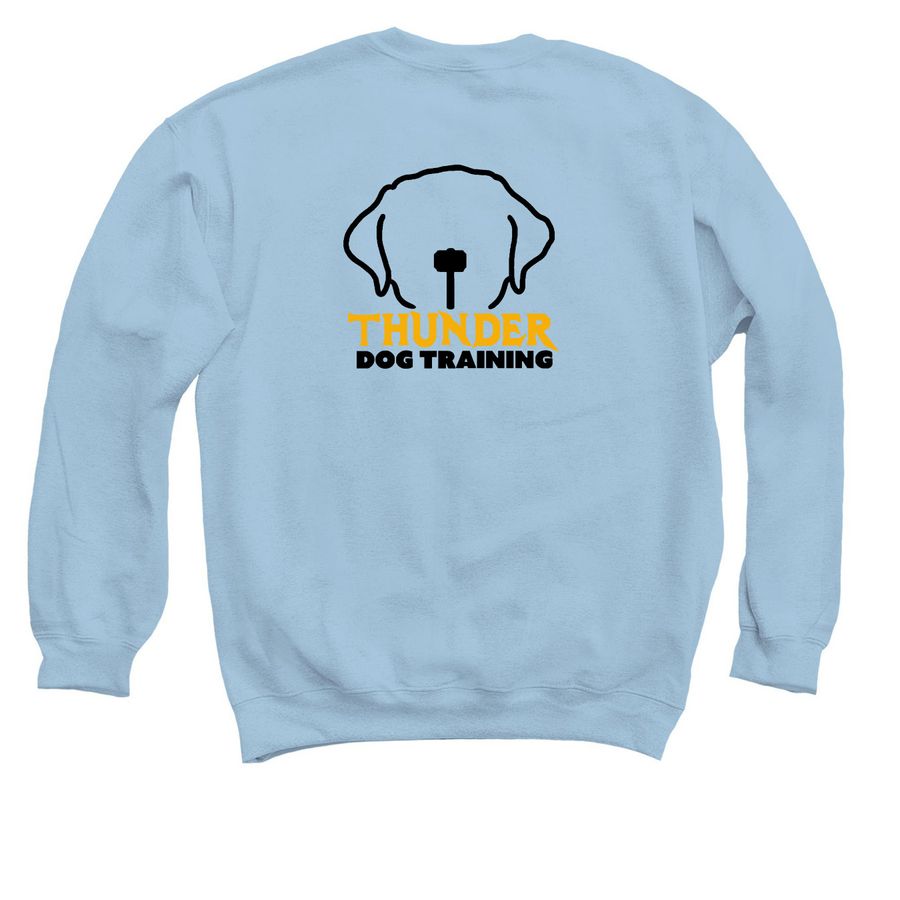 Big Feelings, a Light Blue Crewneck Sweatshirt (back-view)
