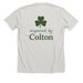 Colton?s Healing Journey After &nbsp;Meningitis, a Heather Cement Premium Unisex Tee (back-view)