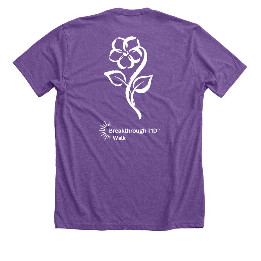 Team Violet Tee, a Heather Team Purple Premium Unisex Tee (back-view)