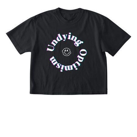 Undying Optimism, a Black Comfort Colors Boxy Tee