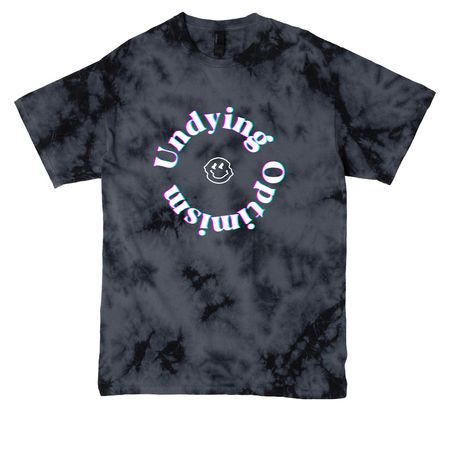 Undying Optimism, a Black Crystal Tie Dye Tee
