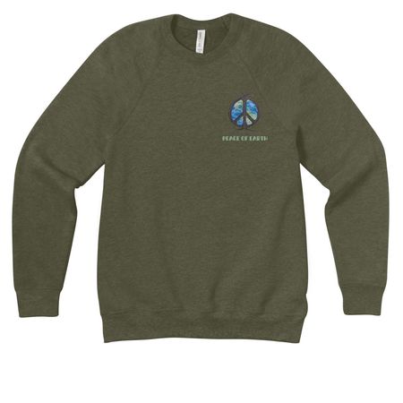 2026 Shirts, a Heather Olive Premium Raglan Crewneck Sweatshirt
