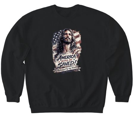 Freedom in Christ, a Black Softstyle Crewneck Sweatshirt
