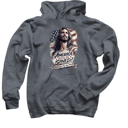 Freedom in Christ, a Dark Heather Pullover Hoodie