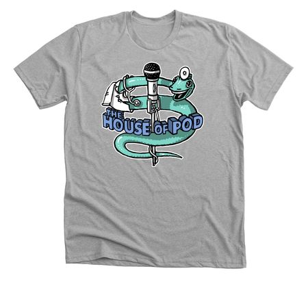 The House of Pod Merch!, a Athletic Heather Premium Unisex Tee