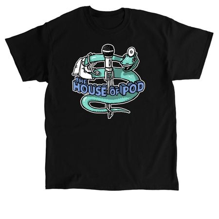 The House of Pod Merch!, a Black Classic Unisex Tee