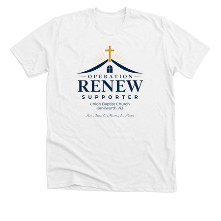 SUPPORTER SERIES, a Solid White Blend Premium Unisex Tee