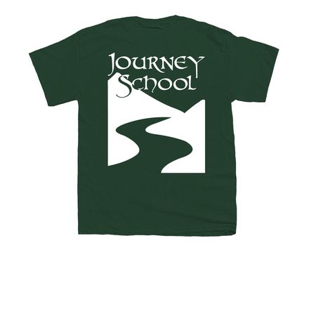 Youth Tees and Hoodies, a Forest Green Youth Unisex Tee (back-view)
