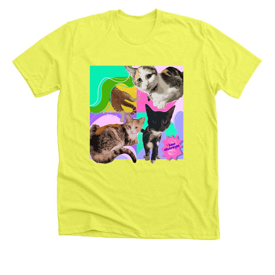 Haus Silverayne? Susan & The Kittens, a Neon Yellow Premium Unisex Tee