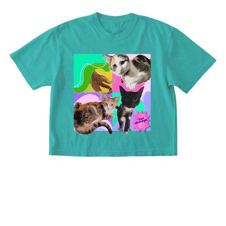 Haus Silverayne? Susan & The Kittens, a Chalky Mint Comfort Colors Boxy Tee