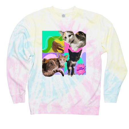 Haus Silverayne? Susan & The Kittens, a Sunset Swirl Tie Dye Crewneck Sweatshirt