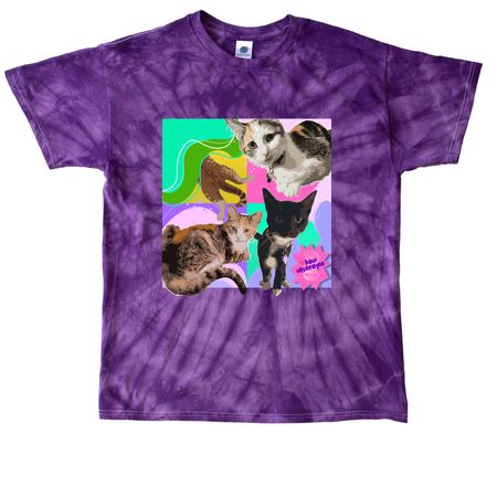 Haus Silverayne? Susan & The Kittens, a Purple Classic Tie Dye Tee