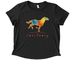 RF Tie Dye! the tank/short sleeve version!, a Space Black Allmade Eco Triblend Women?s Scoop Neck Tee
