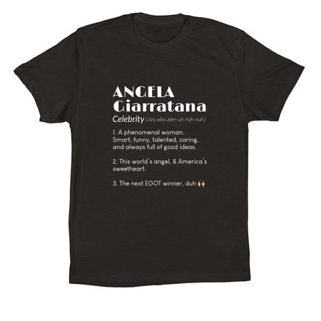 Angela Definition, a Black Premium Cotton Tee