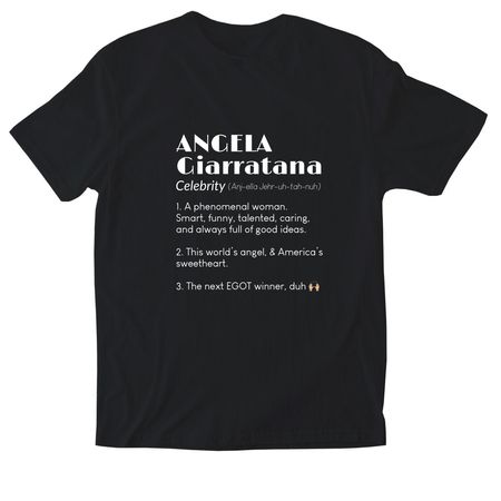 Angela Definition, a Black Softstyle Cotton Tee