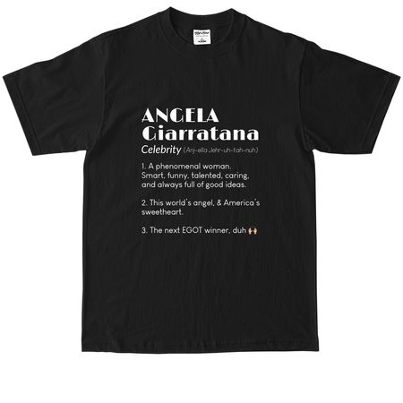 Angela Definition, a Black Max Heavyweight Tee