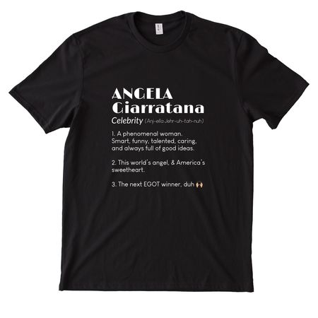 Angela Definition, a Deep Black Allmade Heavyweight Recycled Cotton Tee