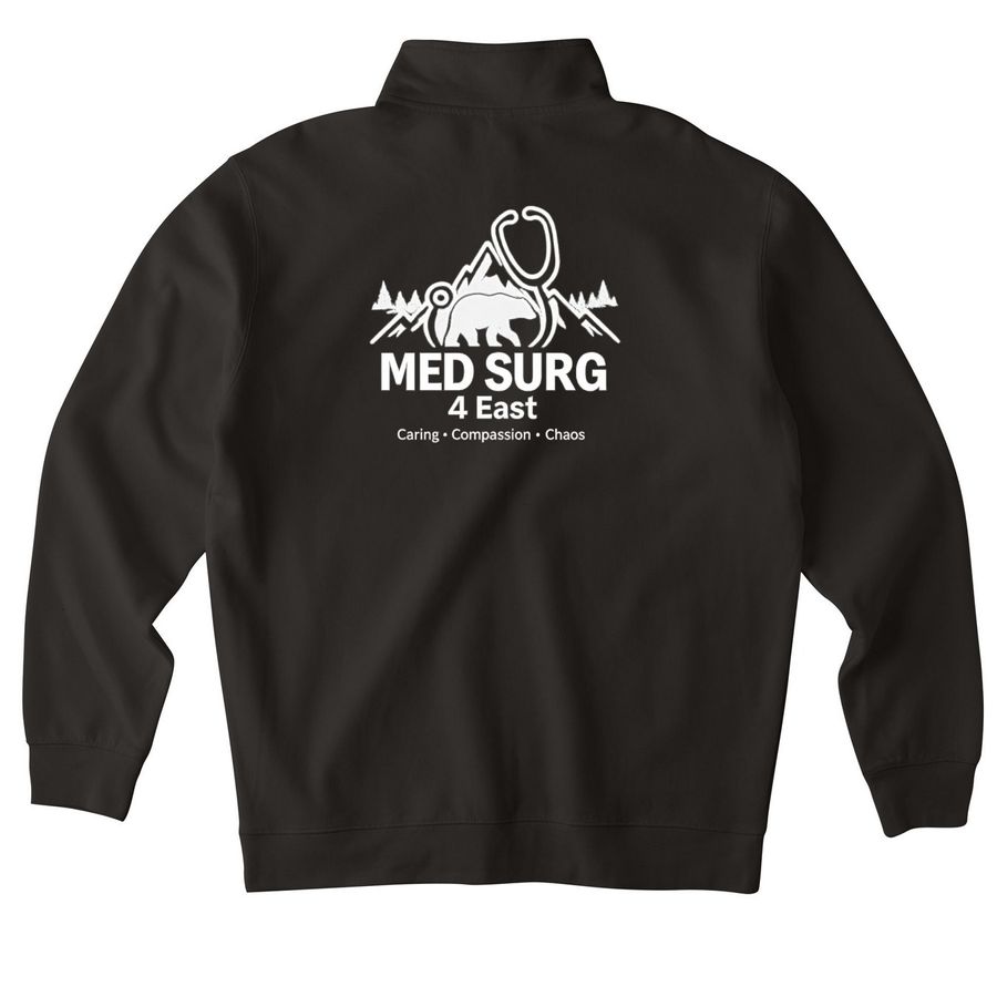 4E Quarter Zip Alt Design, a Black Midweight Quarter Zip Pullover (back-view)
