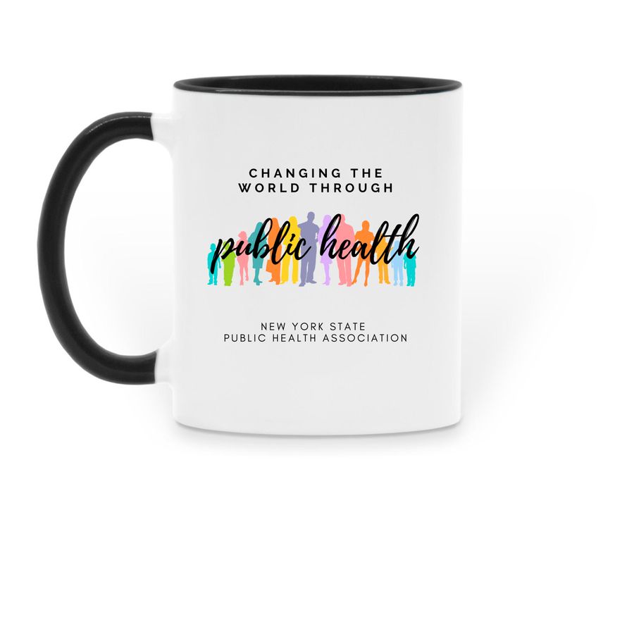 Changing the World Through PH Mug, a Black Two-Tone Ceramic Mug (back-view)