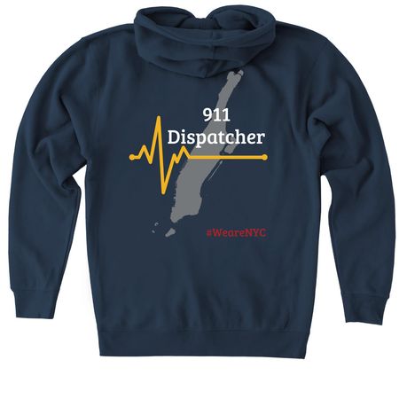 Mn Boro Dispatcher, a Navy Heavyweight Zip Up Hoodie