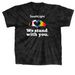 We stand with you., a Black Classic Tie Dye Tee